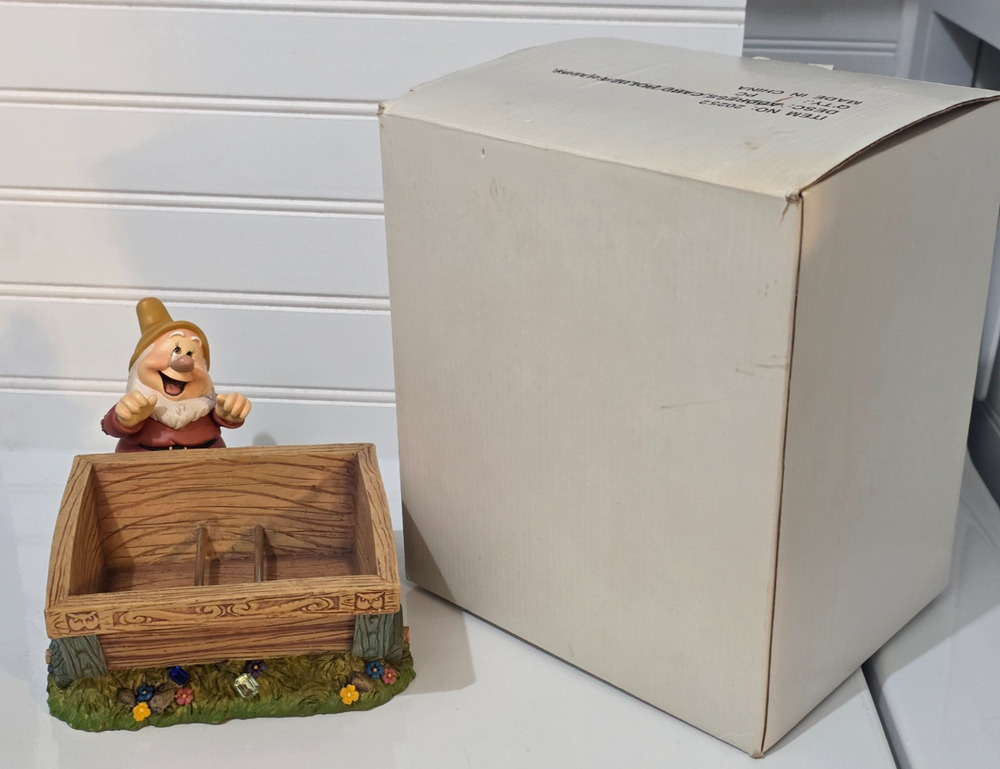 Disney Parks- Happy Dwarf Business Card Holder Rolodex Snow White in box